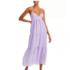 Bloomingdale’s Aqua Orange Maxi Dresss